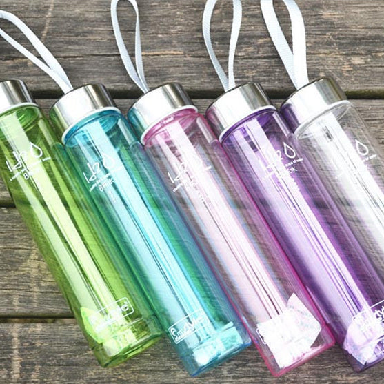 280ML Transparent Slimline Water Bottle